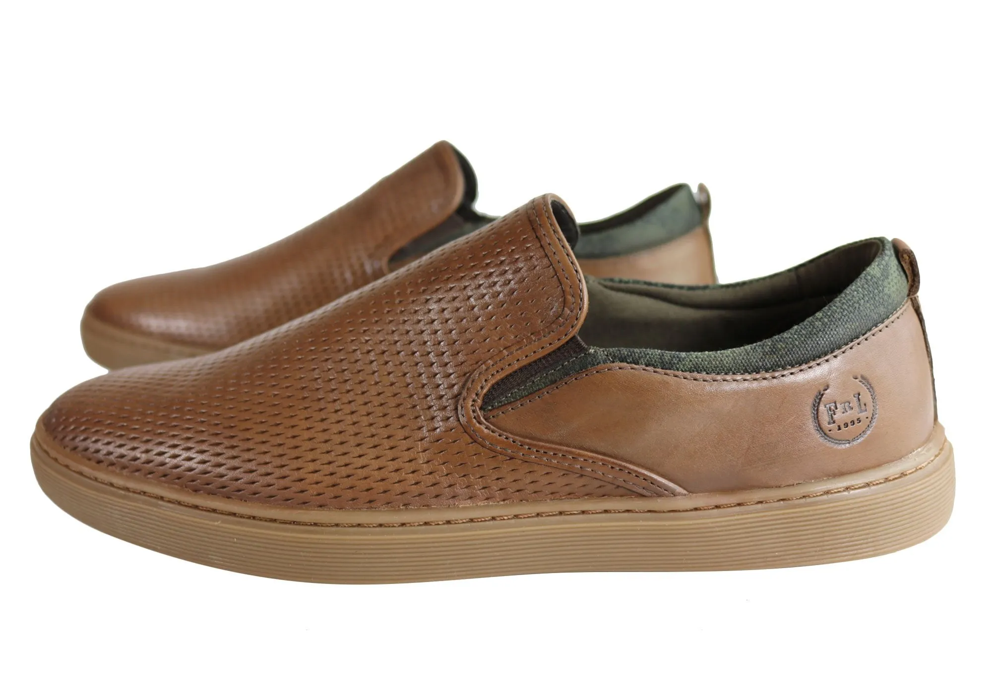 Ferricelli Atlas Mens Leather Cushioned Casual Shoes Made In Brazil