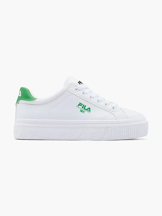 FILA  White/Green Lace Up Trainers