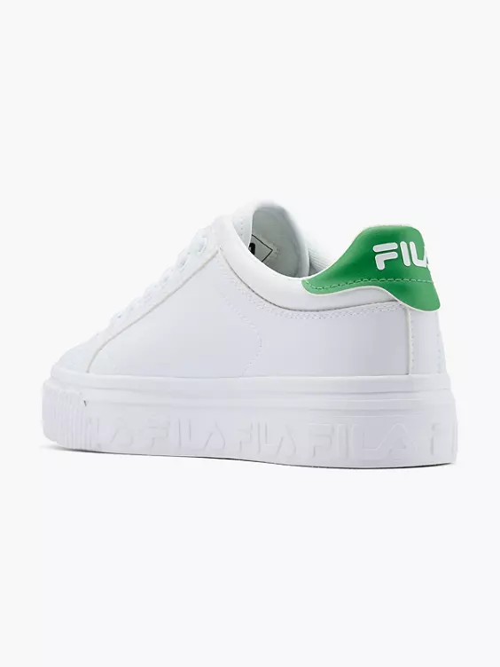 FILA  White/Green Lace Up Trainers