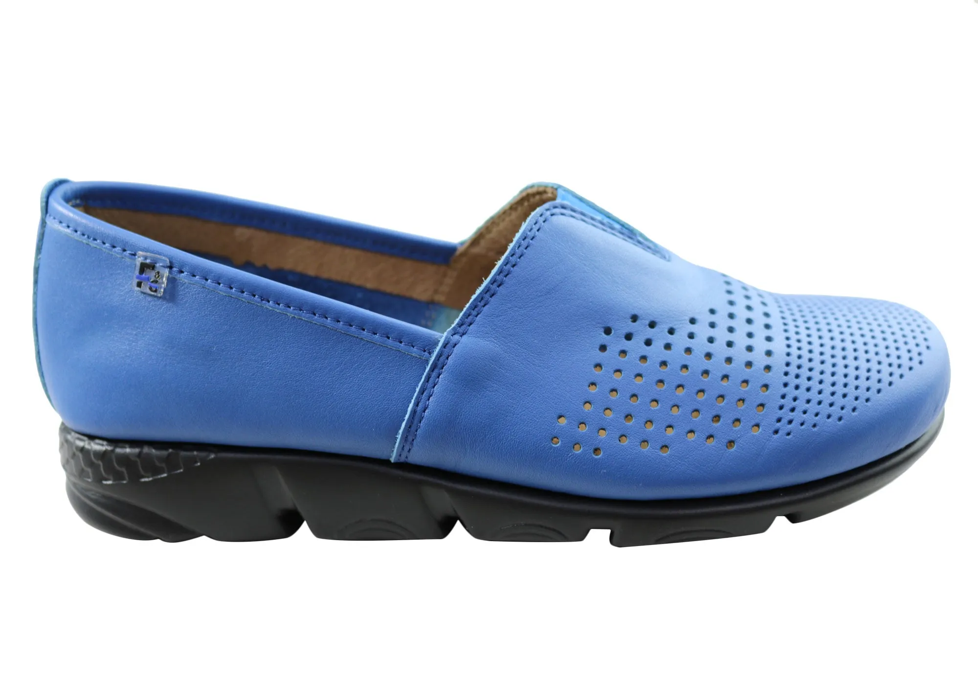 Flex & Go Ambrozia Womens Comfortable Leather Shoes Made In Portugal