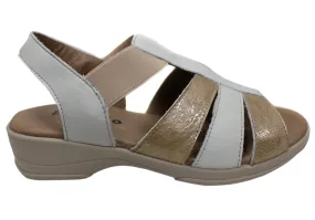 Flex & Go Azara Womens Comfortable Leather Sandals Made In Portugal