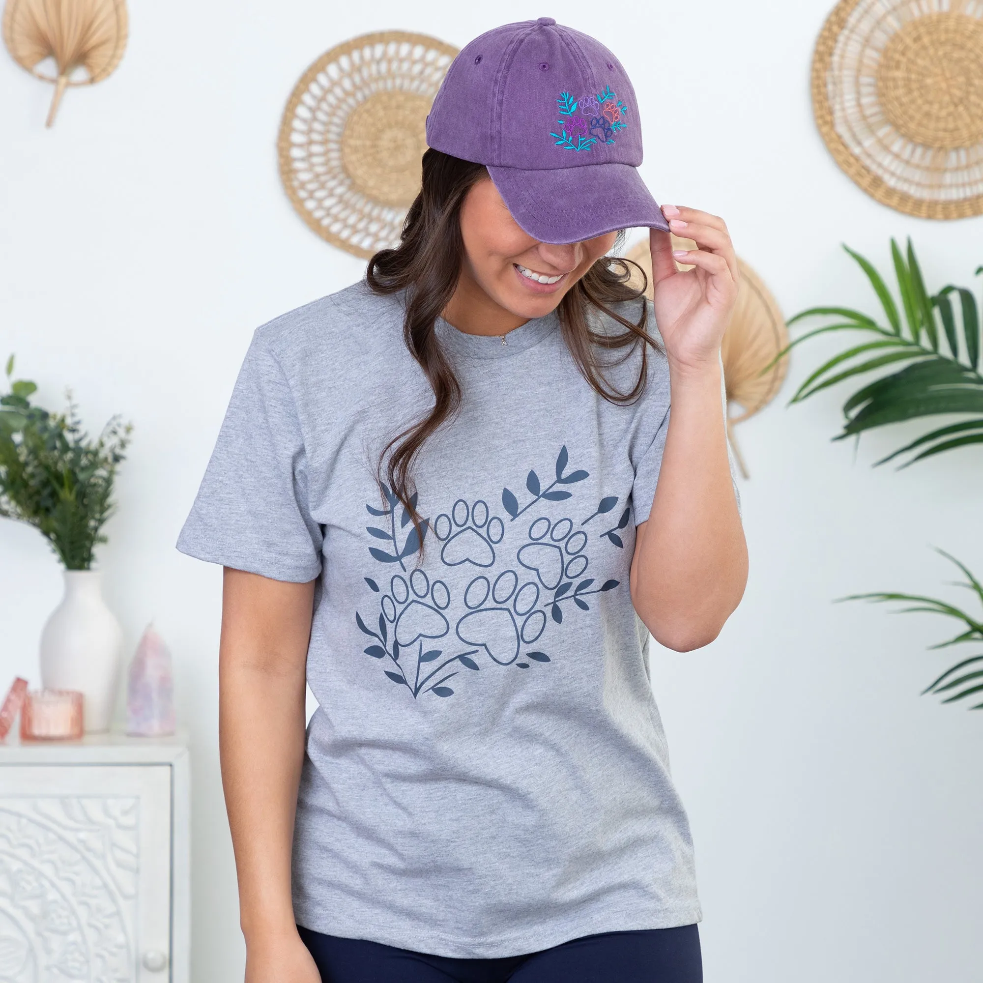 Flower & Paw Hat & T-Shirt Combo