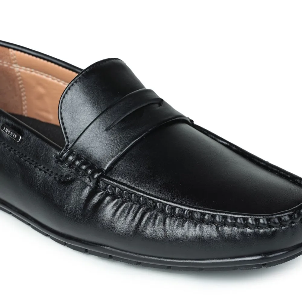 Fortune (Black) Penny Loafer Shoes For Men Fdy-206 By Liberty