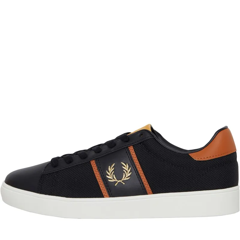 Fred Perry Spencer Textured Poly Trainers Black