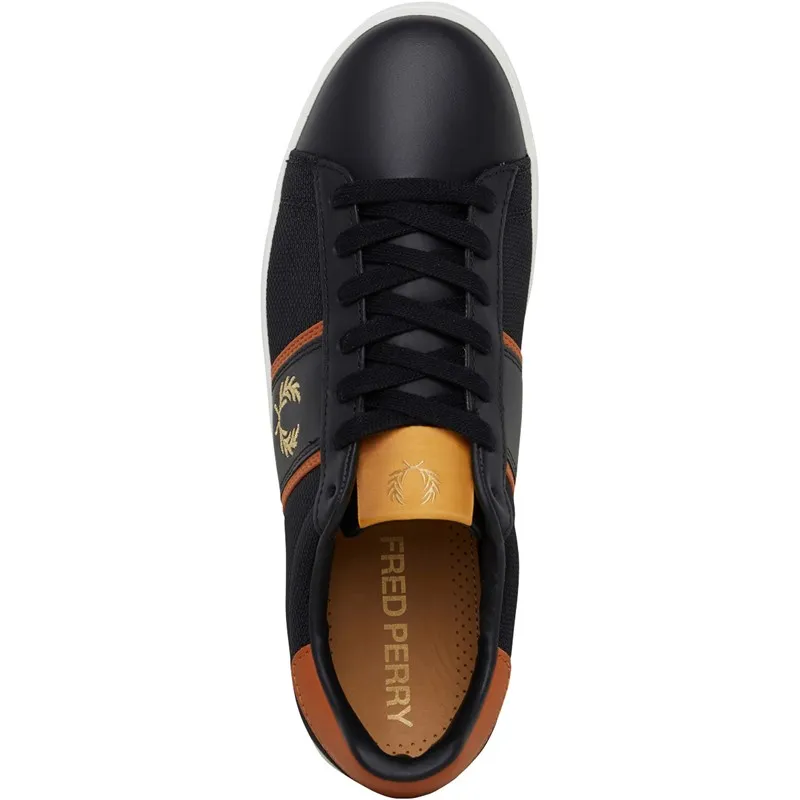 Fred Perry Spencer Textured Poly Trainers Black