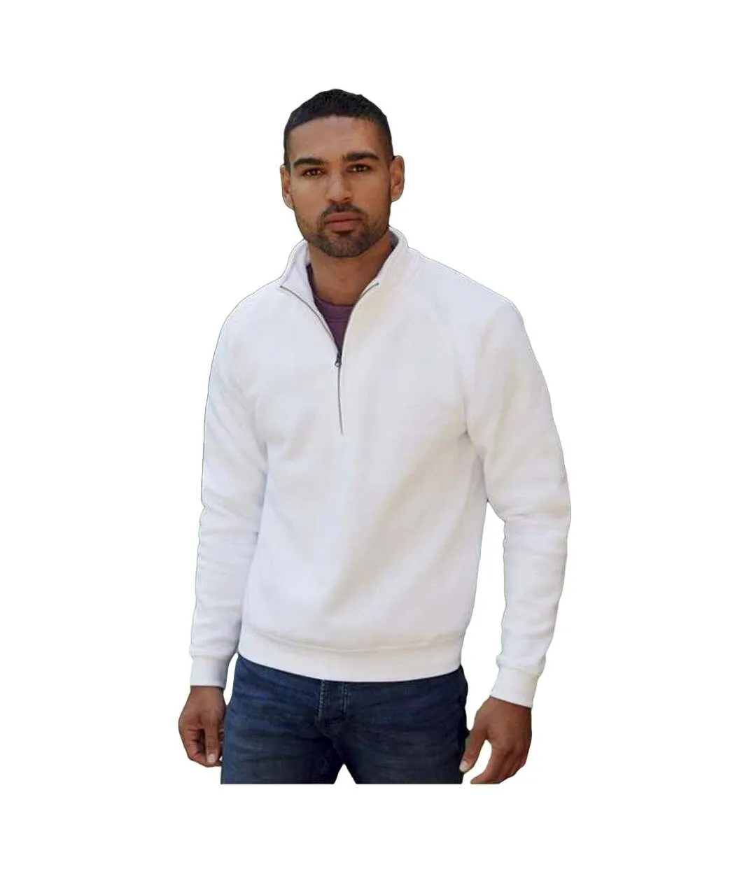 Fruit Of The Loom Mens Premium 70/30 Full Zip Sweatshirt Jacket (White) - UTRW3165