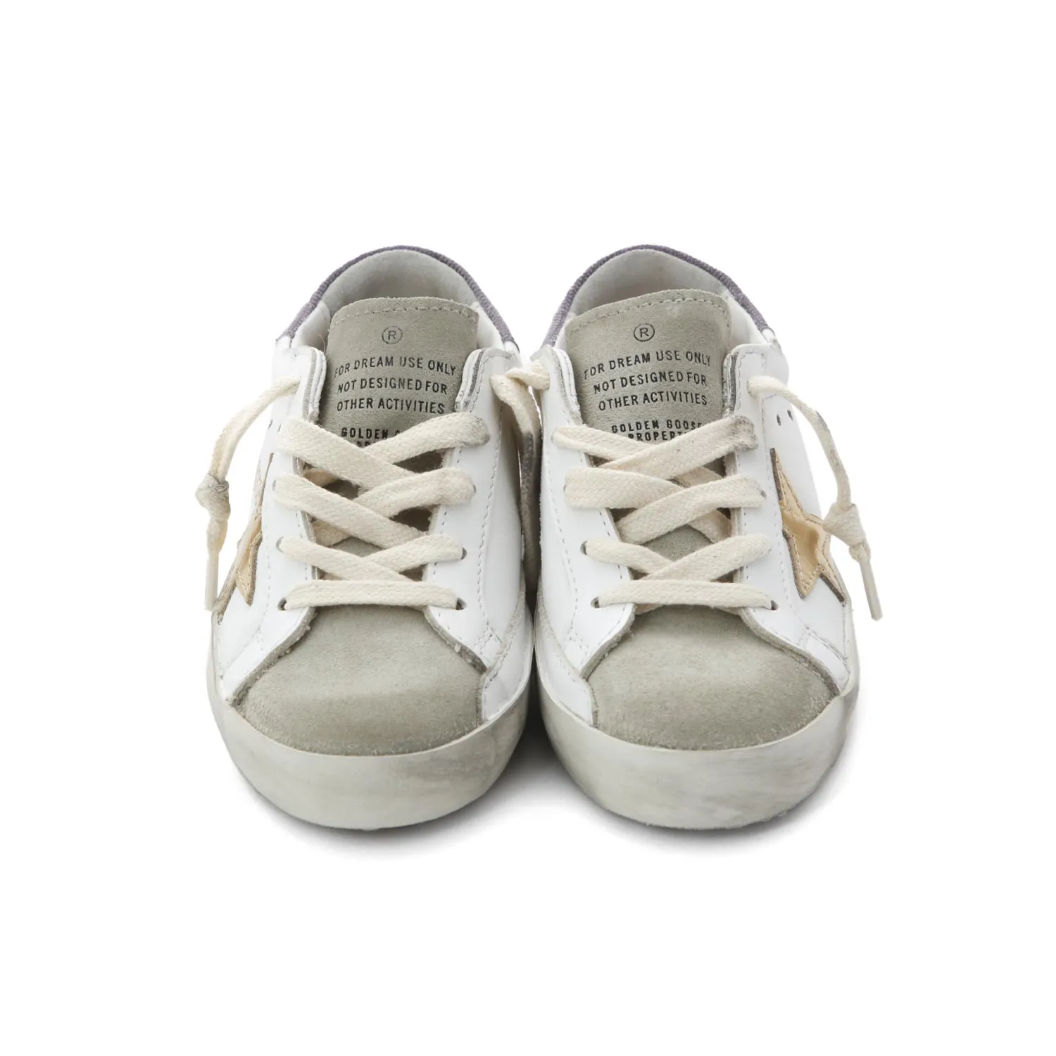 Golden Goose Gold And Lilac Sstar Sneakers For Baby Girls