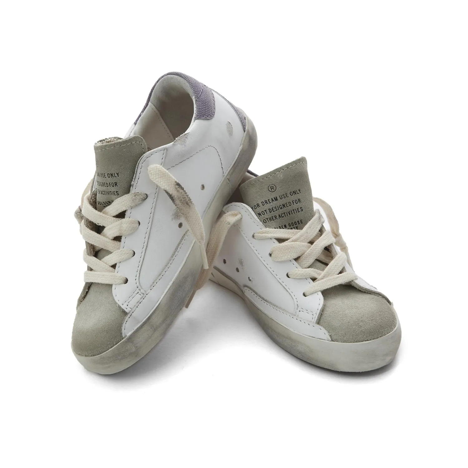 Golden Goose Gold And Lilac Sstar Sneakers For Baby Girls