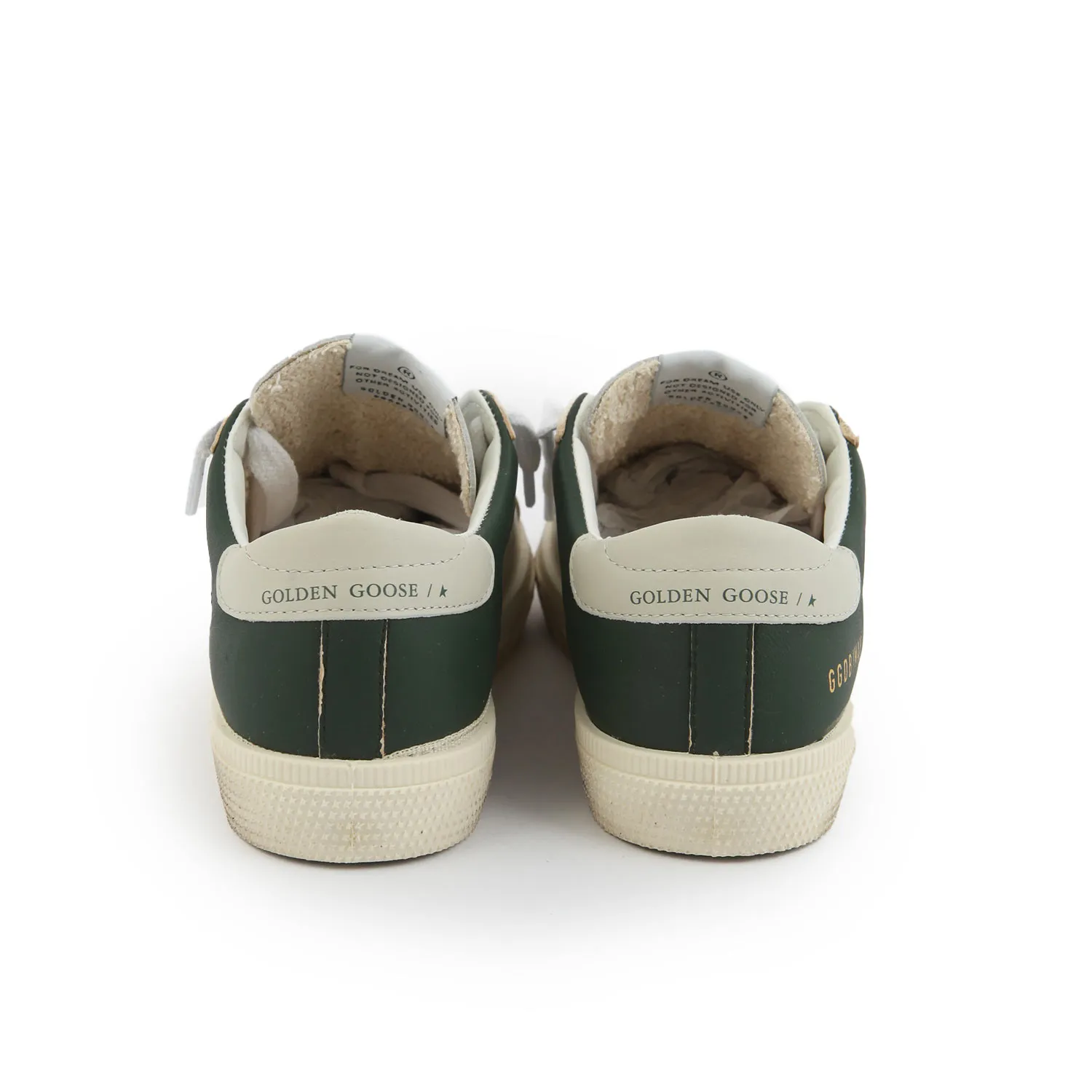 Golden Goose Green And White Unisex May Sneakers For Kids