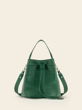 Green Leather Bucket Bag for Women - Capucine Azur Imperial Green | PAUL MARIUS