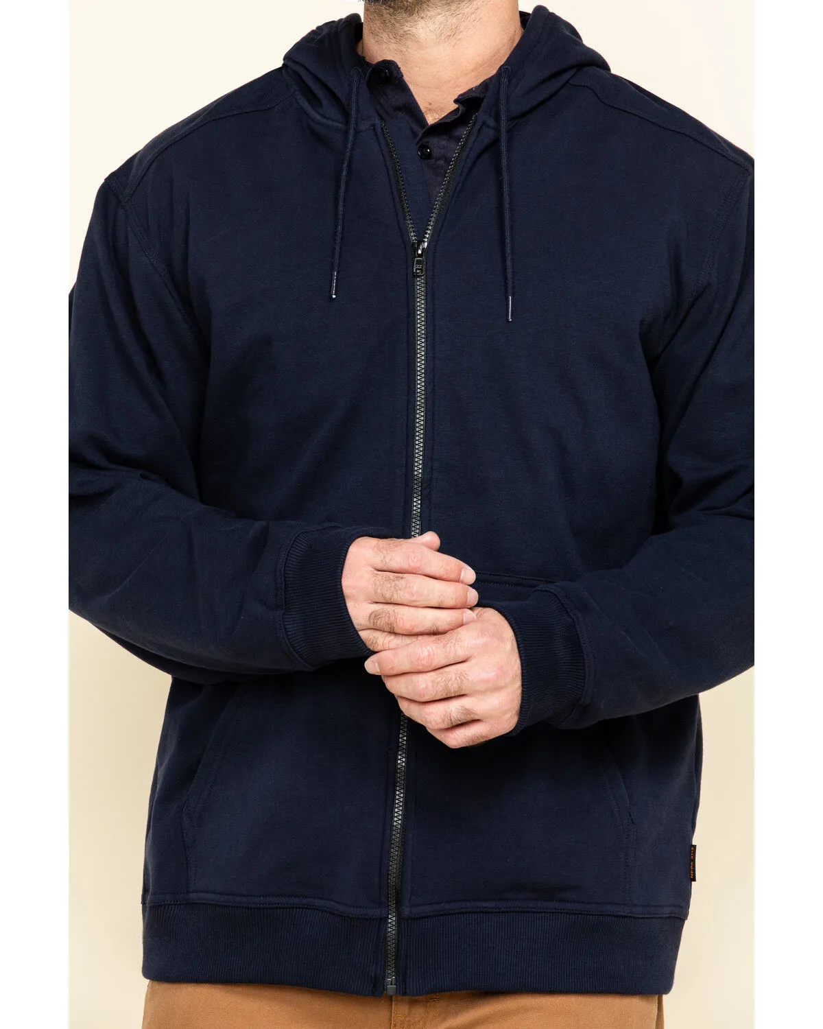 Hawx Men's FR Zip Up Fleece Hooded Work Hoodie