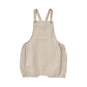 Hayes Romper - Oat Gingham - FINAL SALE