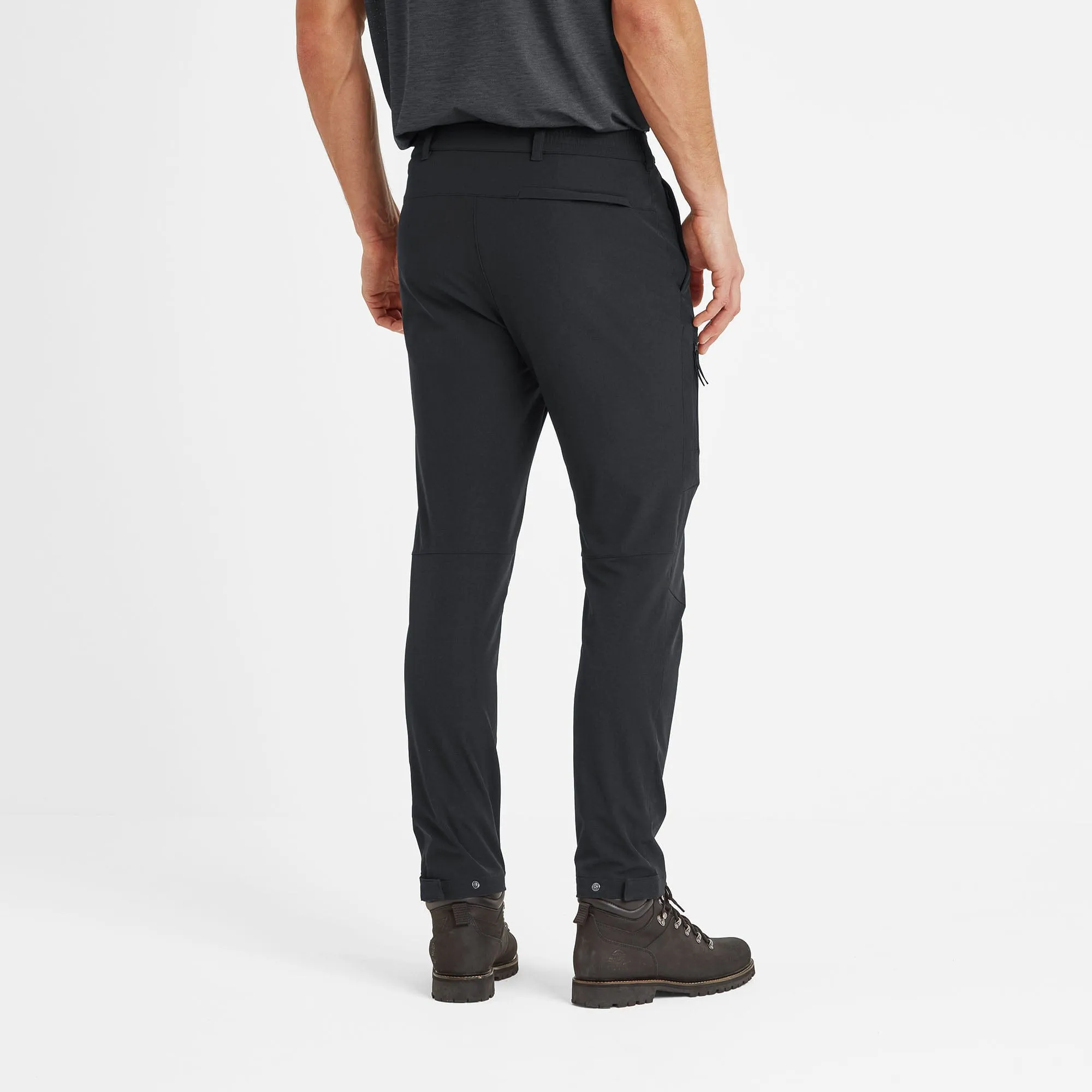 Hurstead Mens Softshell Walking Trousers Long - Black