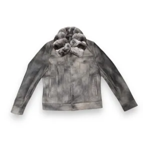 Jean Jacket with Chinchilla Collar - Daniel's Leather