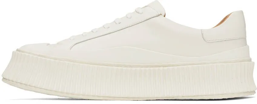 Jil Sander Off-White Leather Sneakers