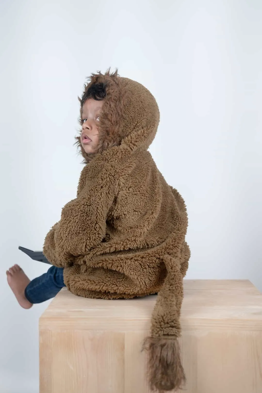 Kid's (Toddler) Cute Oversized Hoodie in Brown | The Monkey