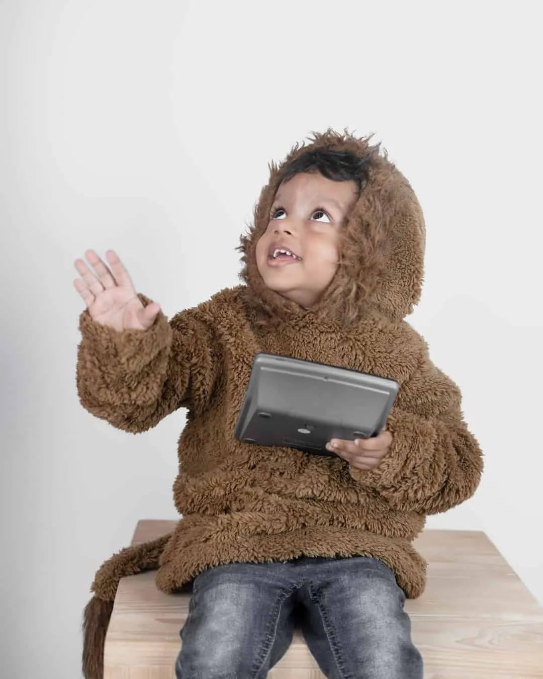 Kid's (Toddler) Cute Oversized Hoodie in Brown | The Monkey