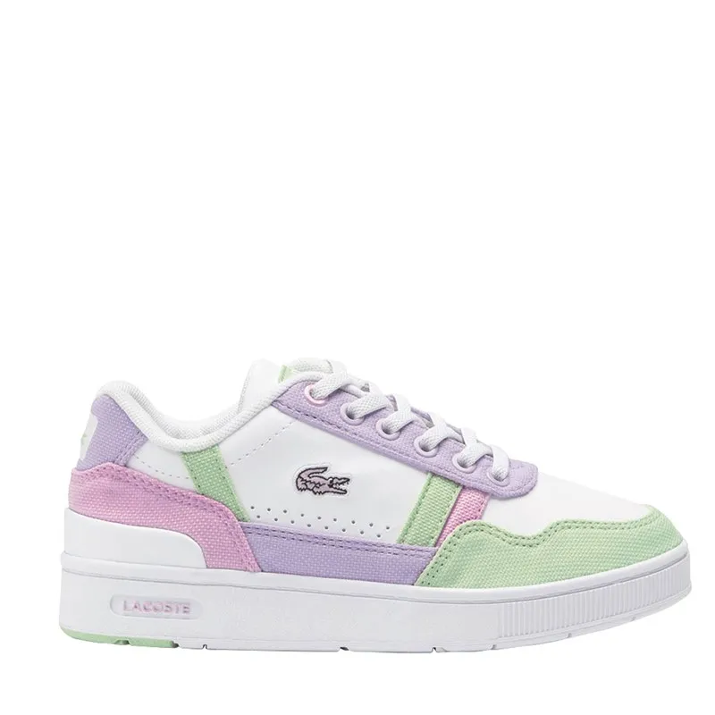 Lacoste Kids T-Clip Trainers White/Pink