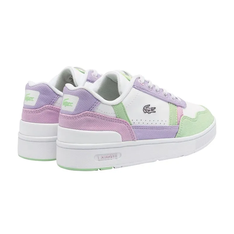 Lacoste Kids T-Clip Trainers White/Pink