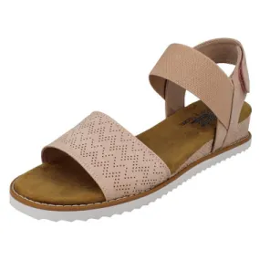 Ladies Skechers Low Wedge Sandals - Desert Kiss 31440