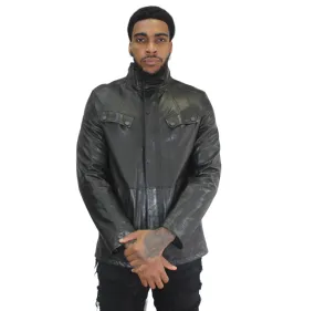 Leather Jacket with Double Chest Pocket - Daniel's Leather