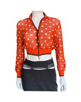 Lily Collins Emily in Paris S03 Cropped Polka Dot Jacket