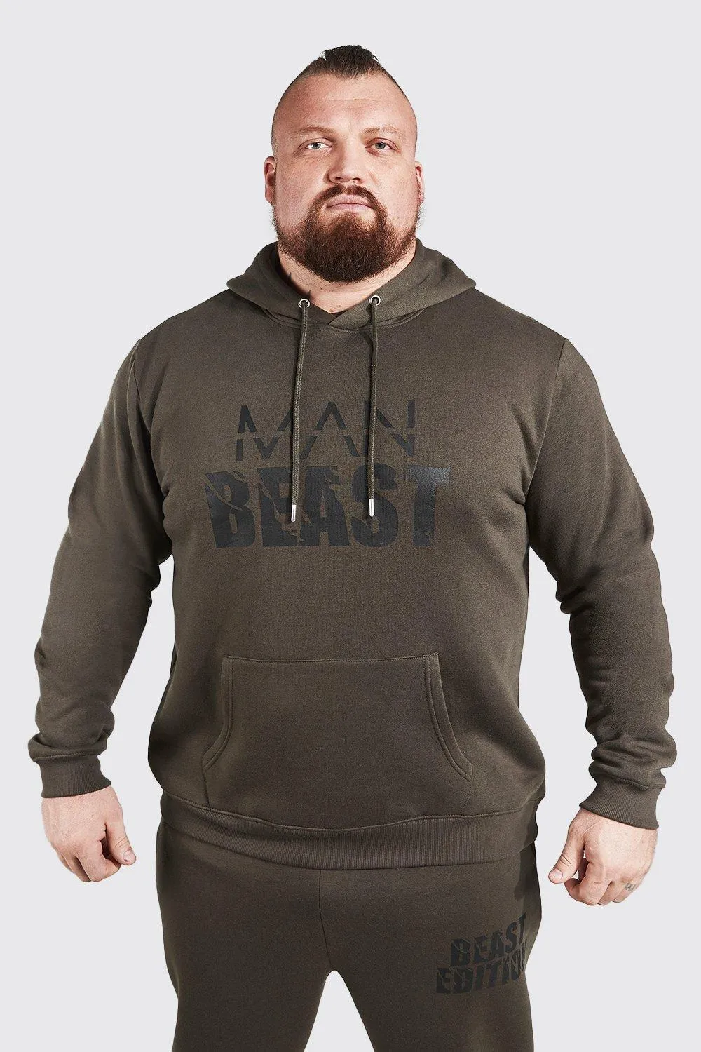 MAN Active X Beast Front Print Pullover Hoodie | boohooMAN UK