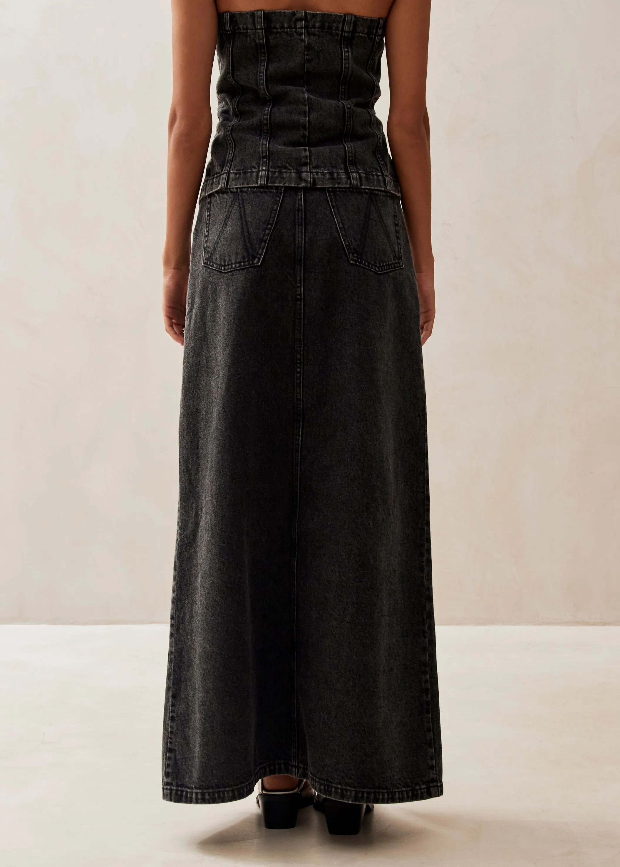 Mariana Black Denim Skirt  