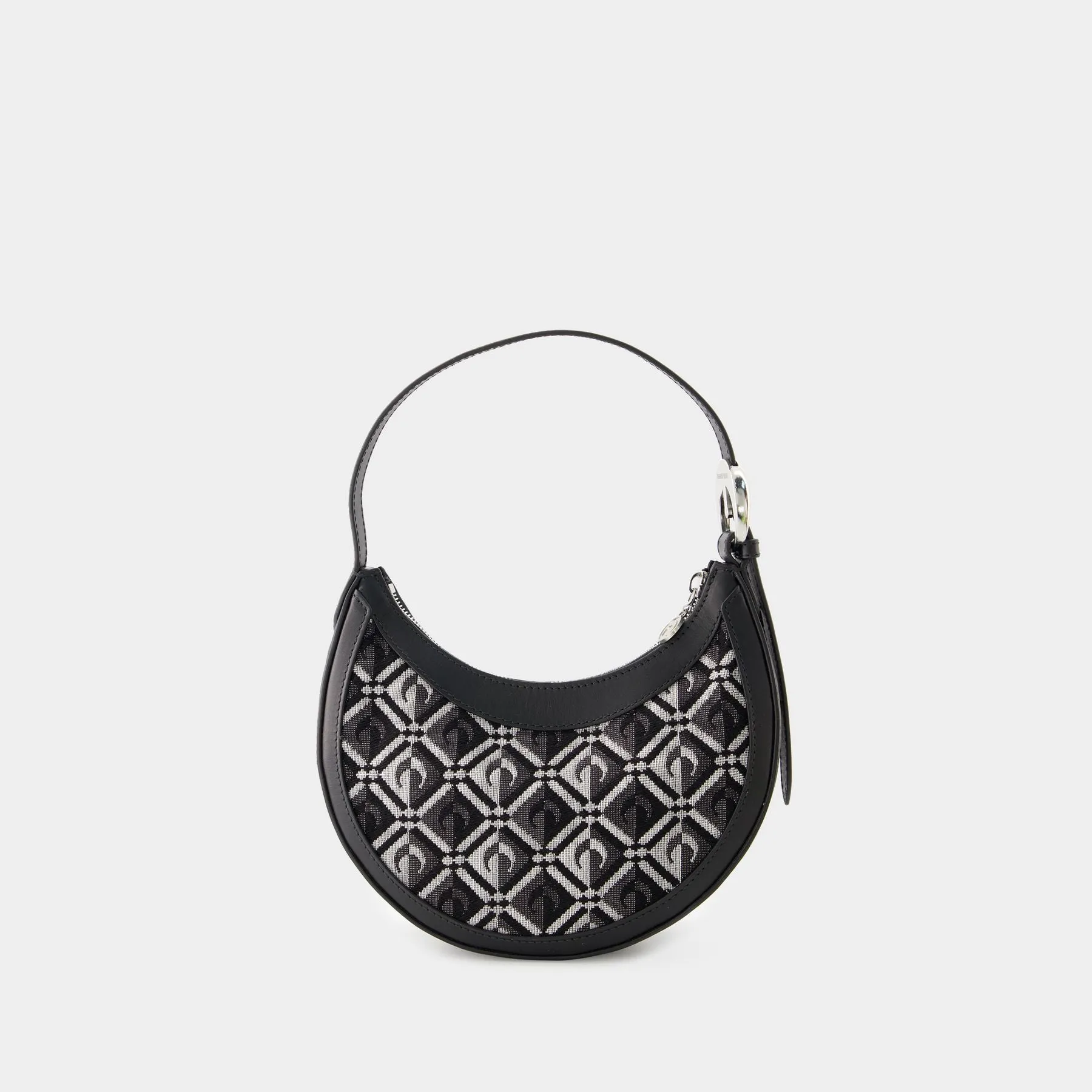 Marine Serre  Moon Diamant Mini Eclips Hobo Bag - Marine Serre - Leather - Black