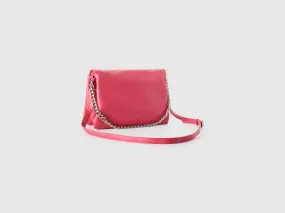 Medium bag with chain shoulder strap - Pink | Benetton