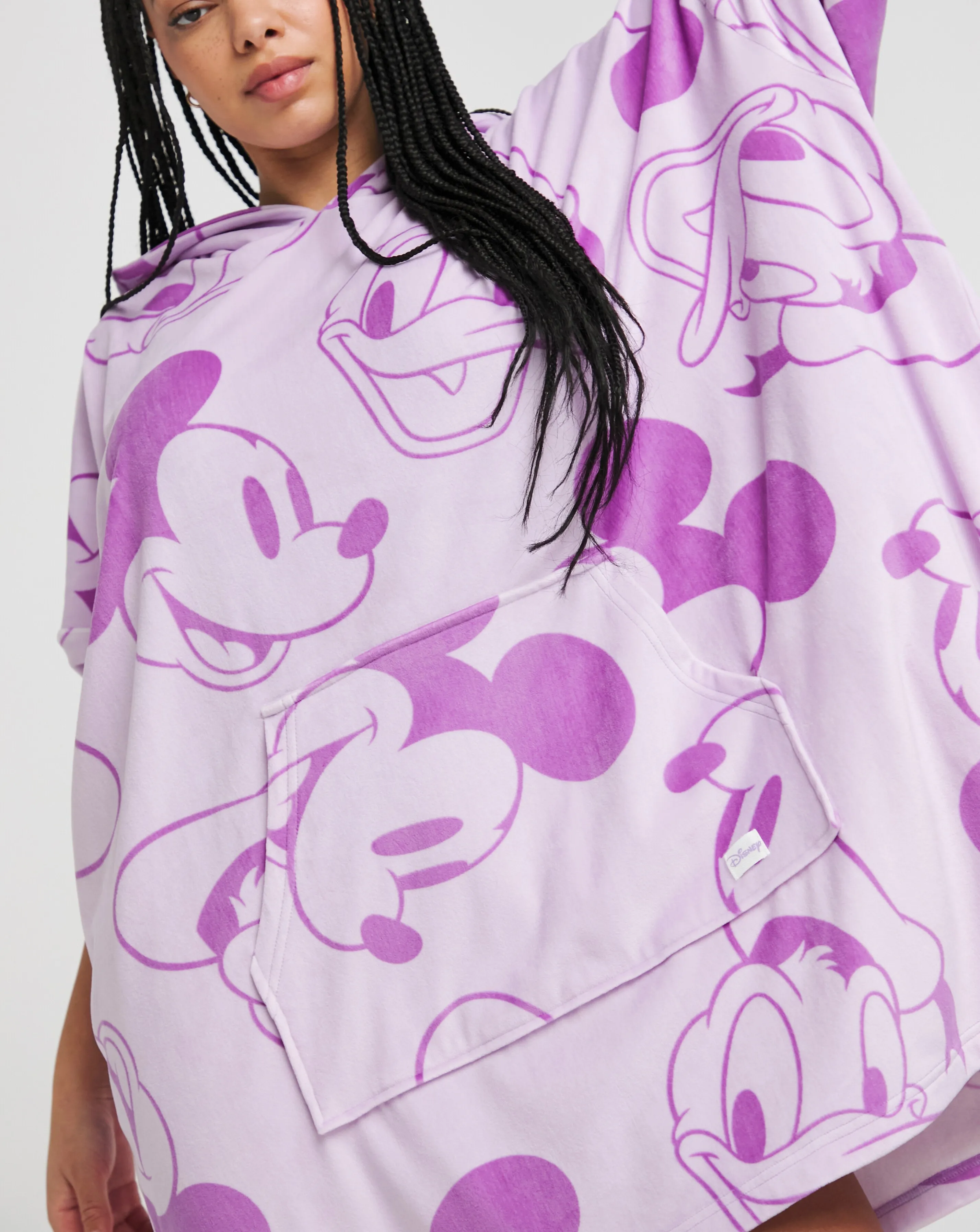 Mickey Mouse And Donald Duck Oversized Hooded Lounge Dress | Simply Be