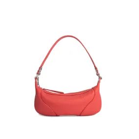 --Mini amira coral flat grain leather bag-