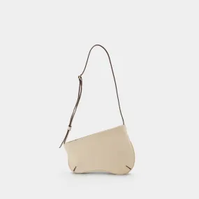 Mini Curve Hobo Bag - Manu Atelier - Ivory - Leather