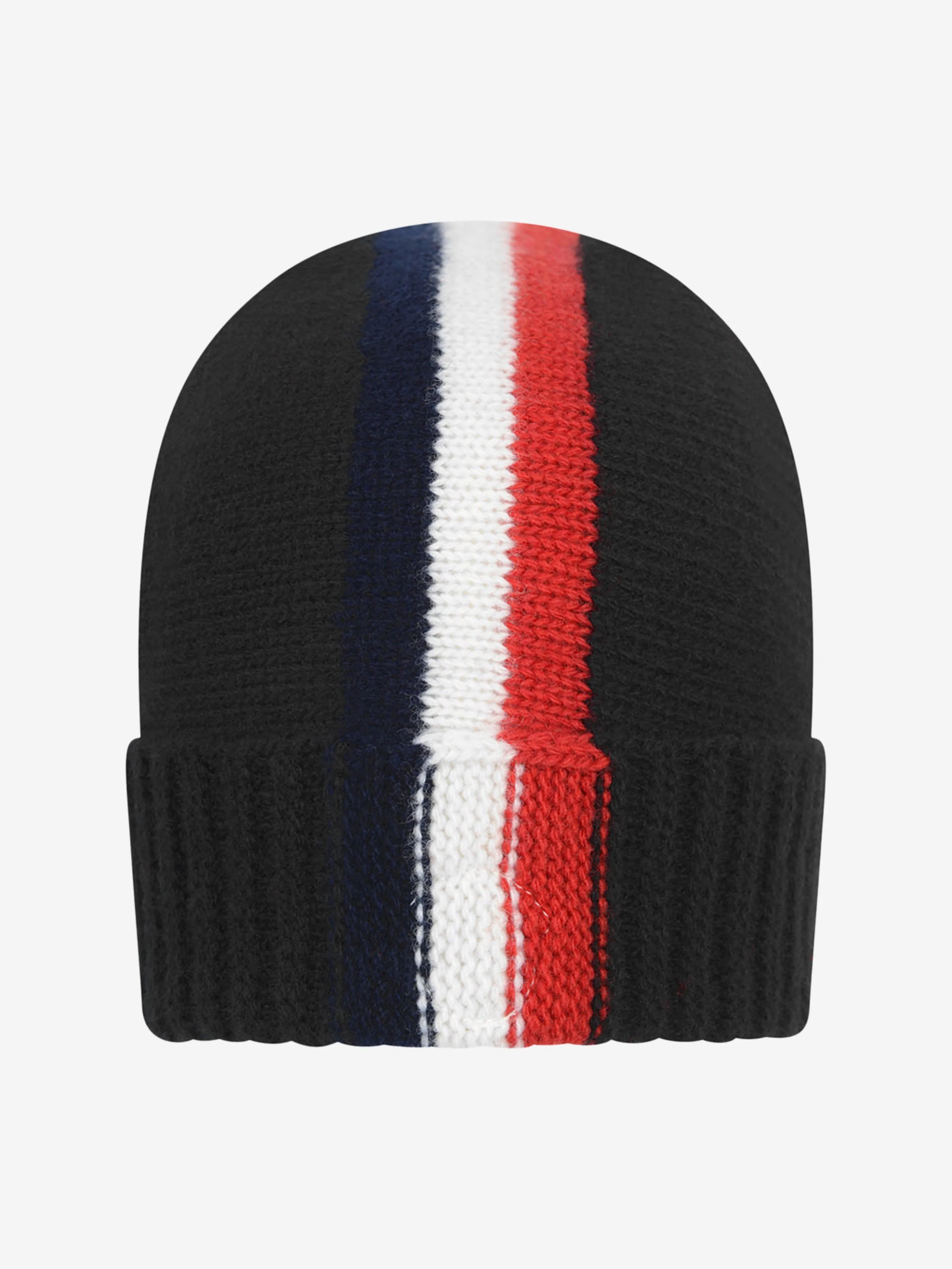 Moncler Enfant Wool Knit Slouch Fit Hat