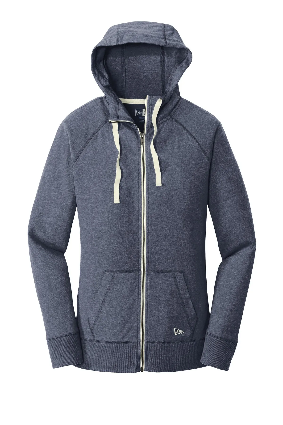 New Era Women's Sueded Cotton Blend Full-Zip Hoodie. LNEA122