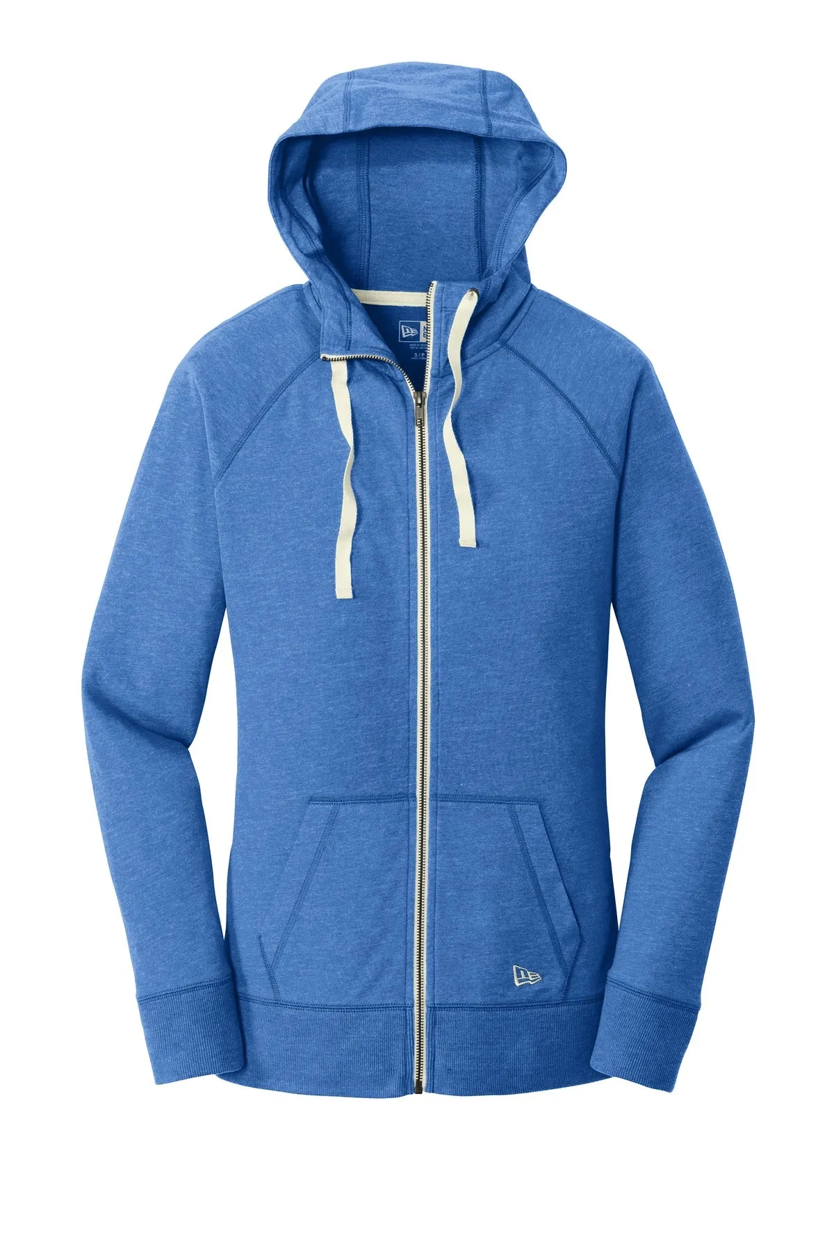 New Era Women's Sueded Cotton Blend Full-Zip Hoodie. LNEA122