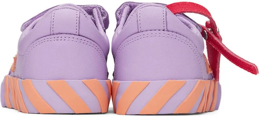 Off-White Kids Purple Vulcanized Sneakers