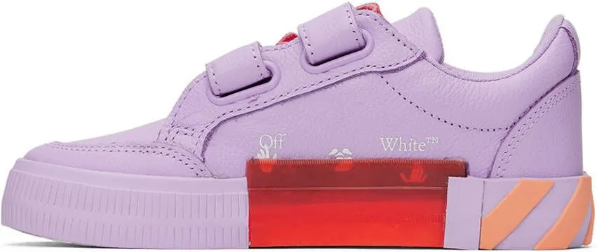 Off-White Kids Purple Vulcanized Sneakers