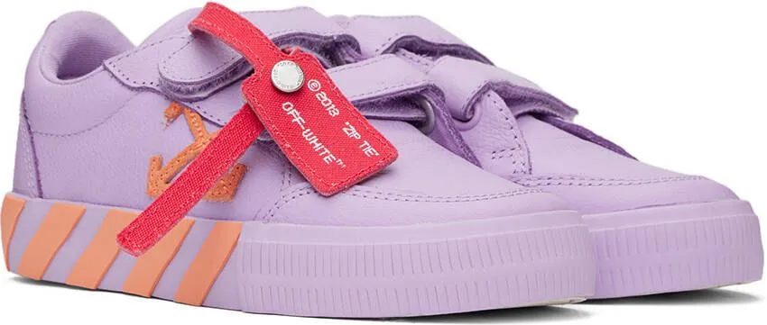 Off-White Kids Purple Vulcanized Sneakers