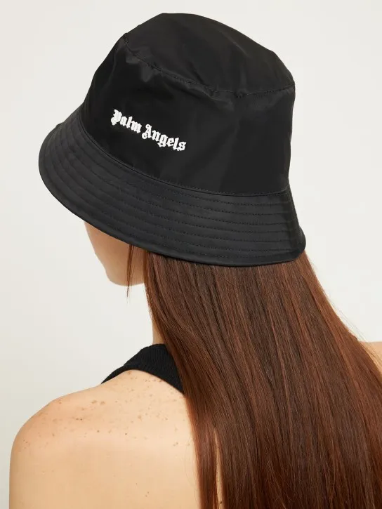 Palm Angels   Classic logo canvas bucket hat 