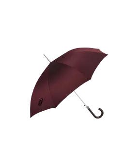 Passotti Ombrelli Burgundy Solid Umbrella With Black Braided Leather Handle | He Spoke Style