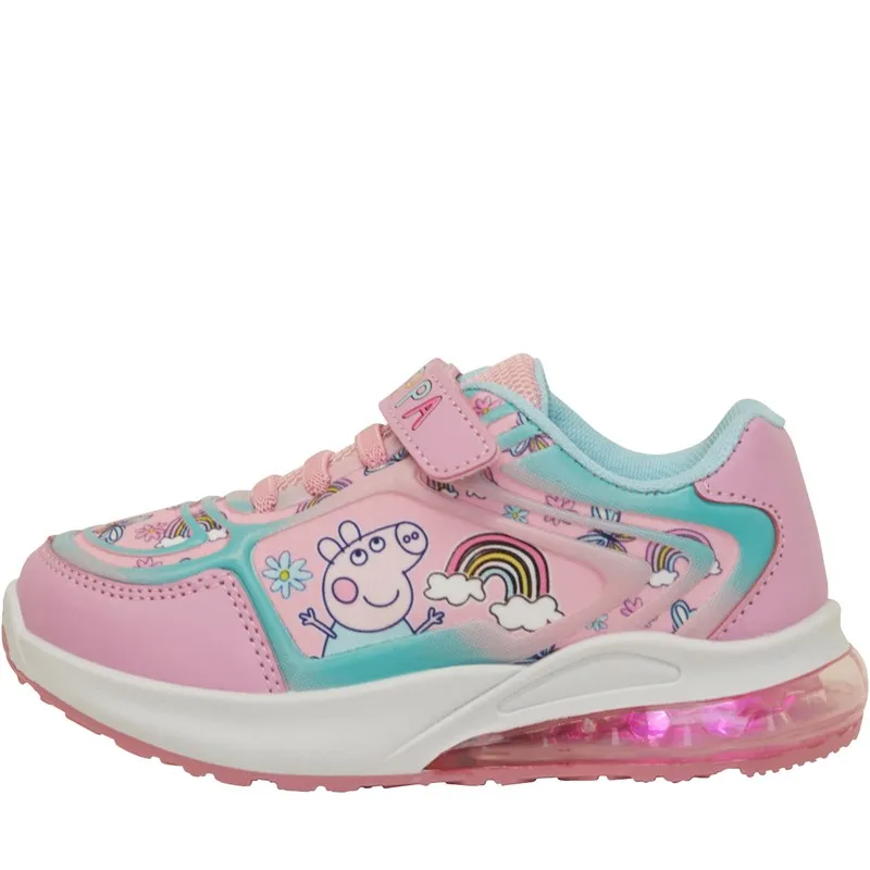 Peppa Pig Infant Girls Lights Emboss Trainers Multi