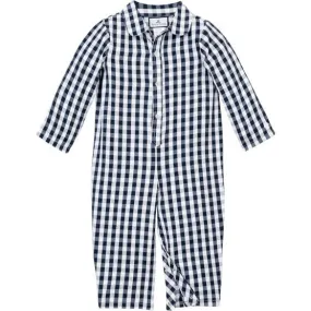 Petite Plume Navy Gingham Romper