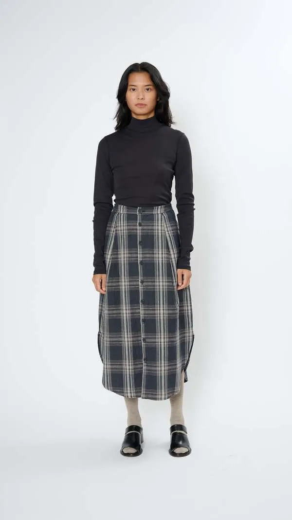 Placket Skirt - Plaid