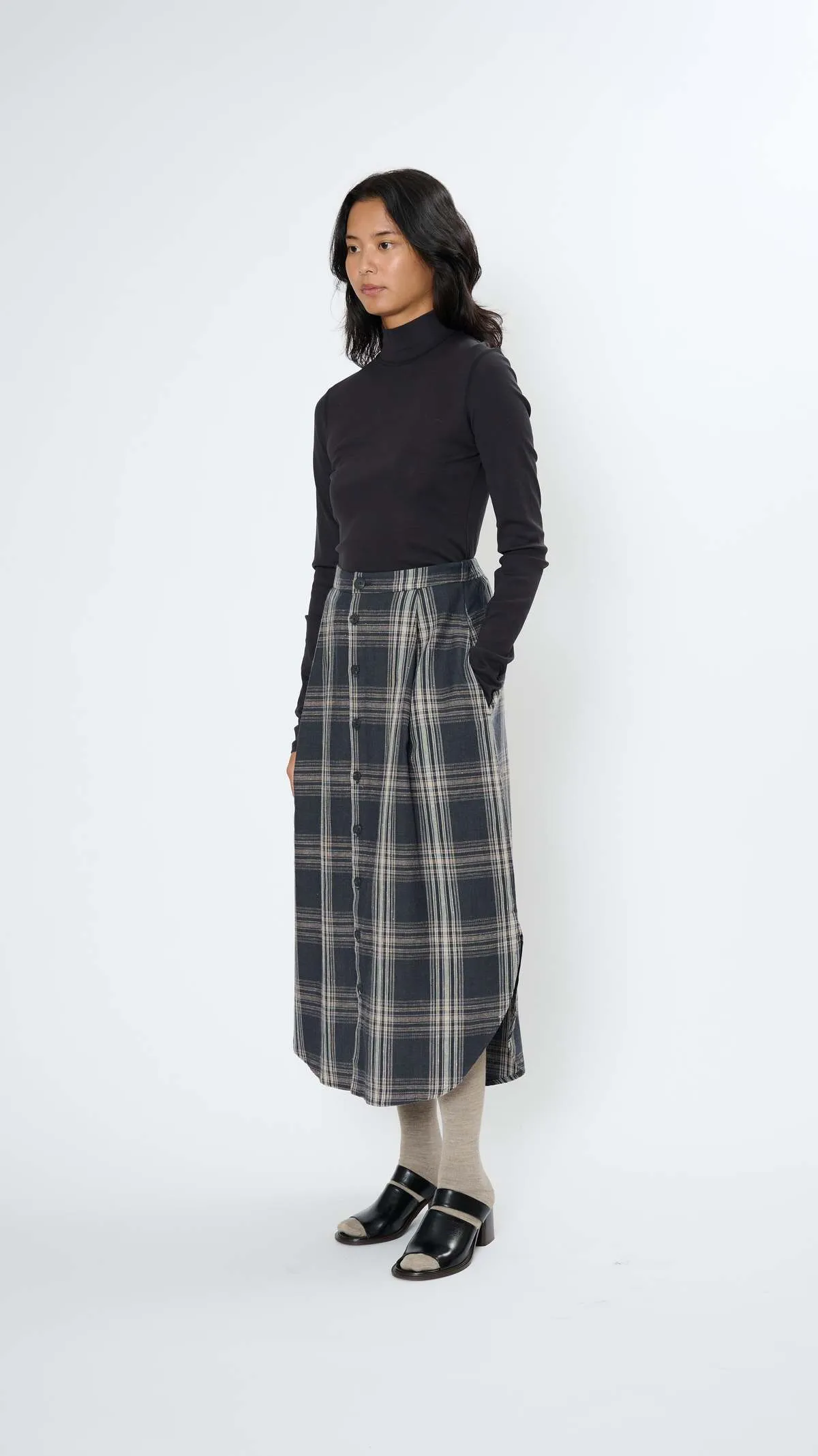 Placket Skirt - Plaid