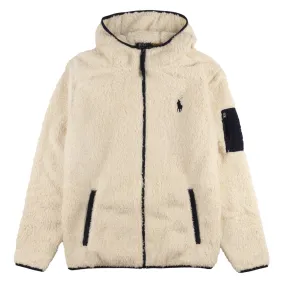 Polo Ralph Lauren Hooded Curly Sherpa Fleece Winter Cream