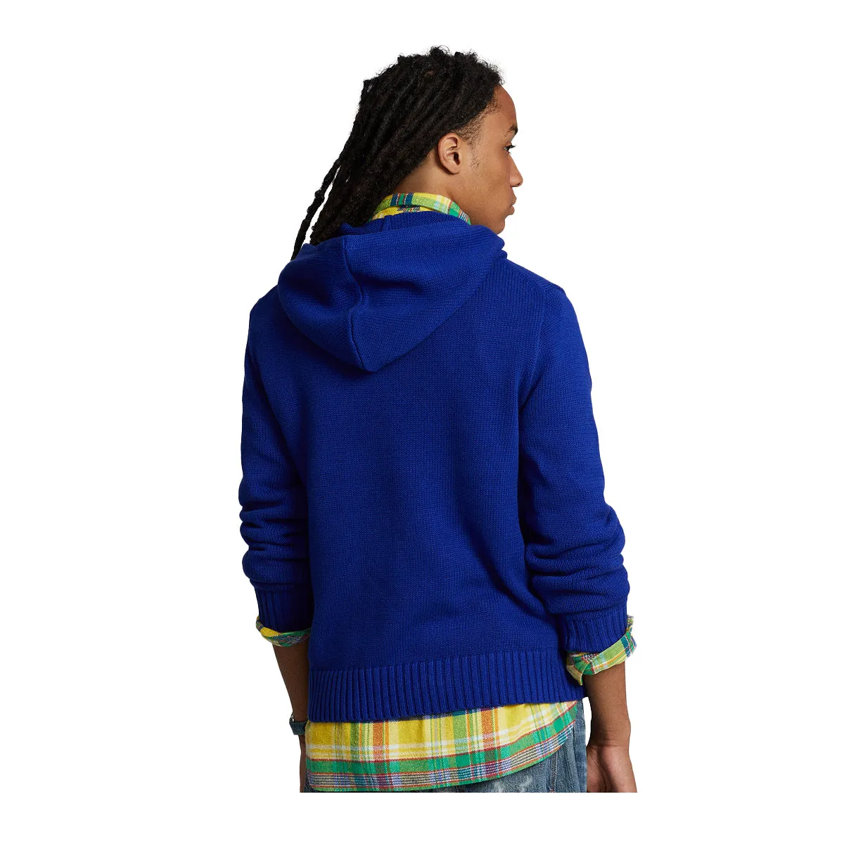 Polo Ralph Lauren Mens Orginal Label Cotton Blend Voyager Bear Hoodie 710890568001 Blue