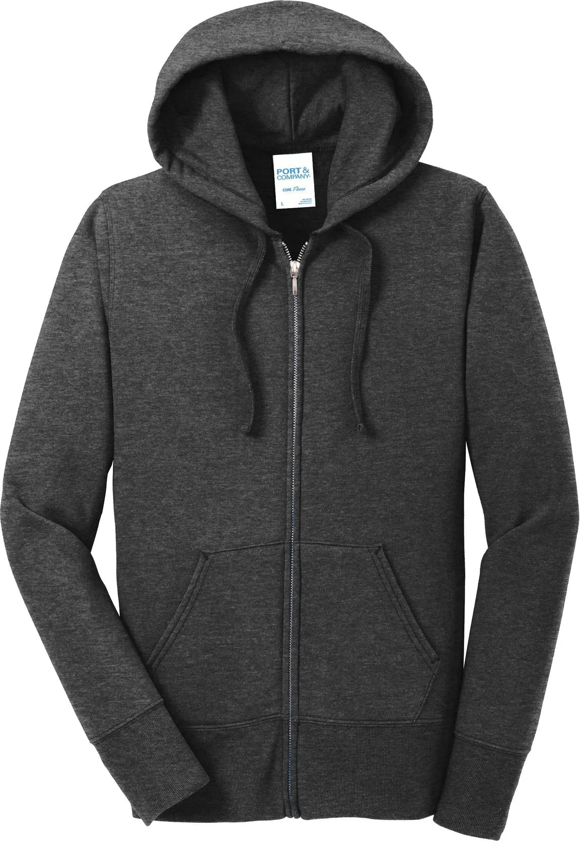 Port & Company Ladies Core Fleece Full-Zip Hooded Sweatshirt