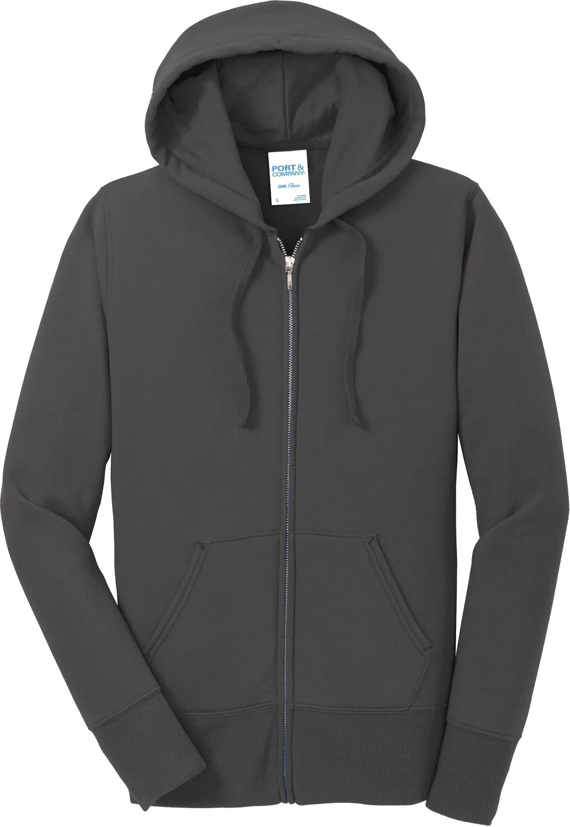 Port & Company Ladies Core Fleece Full-Zip Hooded Sweatshirt