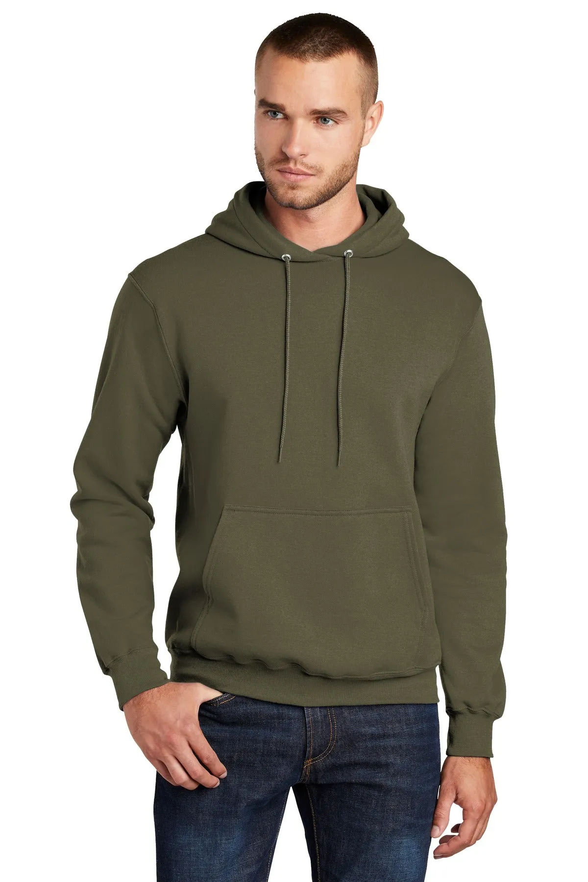 Port & Company Men's Core Fleece Pullover Hooded Sweatshirt. PC78H 2 of 4